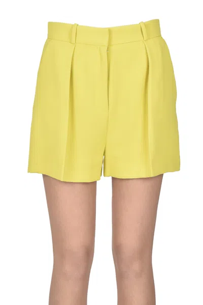 Elisabetta Franchi Crepè Shorts In Yellow