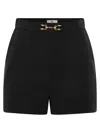 Elisabetta Franchi Crepe Shorts With Clamps And Flaps