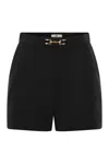 Elisabetta Franchi Crepe Shorts With Clamps And Flaps