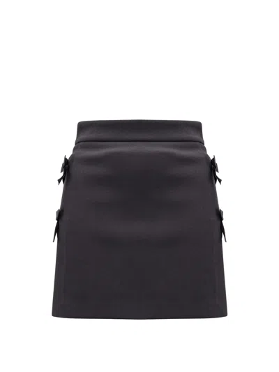 Elisabetta Franchi Crepe Shorts With Satin Bows In Black