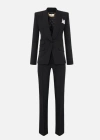 Elisabetta Franchi Tailored Black Suit With Fitted Blazer And Straight-leg Trousers In Black