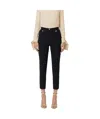 Elisabetta Franchi Crepe Tapered Trousers In Black