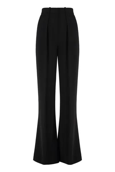 Elisabetta Franchi Crêpe Trousers In Black