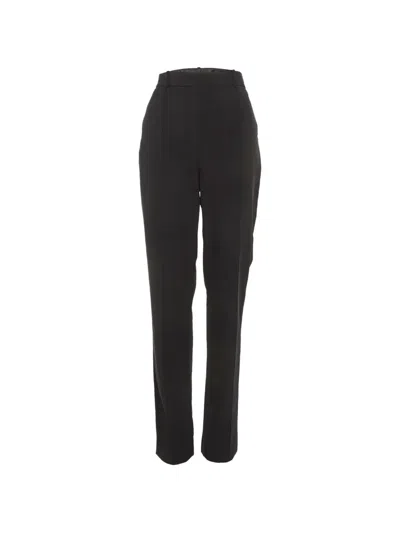 Pre-owned Elisabetta Franchi Crepe Trousers In Black