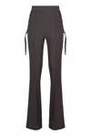 Elisabetta Franchi Crêpe Trousers In Brown