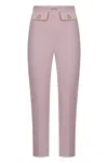 Elisabetta Franchi Pantalone In Crepe Trousers In Pink