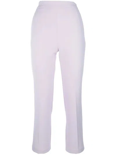 Elisabetta Franchi Crepe Trousers In Pink