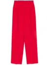 Elisabetta Franchi Crepe Trousers In Red
