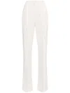 Elisabetta Franchi Crepe Trousers In Weiss