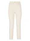 Elisabetta Franchi 4-pocketed Pants With Eco-leather Details In White