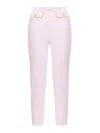 Elisabetta Franchi Pantalone In Crepe Trousers In Nude & Neutrals