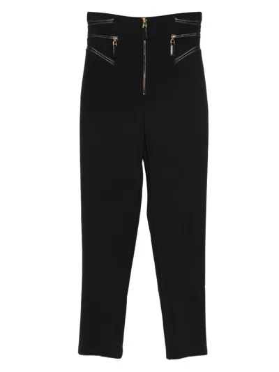 ELISABETTA FRANCHI ELISABETTA FRANCHI CREPE TROUSERS WITH ZIP DETAILS