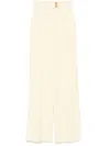 Elisabetta Franchi Crepe Trousers In Yellow