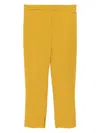 Elisabetta Franchi Crêpe Trousers In Yellow