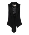 Elisabetta Franchi Lightweight Cool Wool Waistcoat In Black