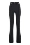 Elisabetta Franchi Crepe Wide-leg Trousers In Black