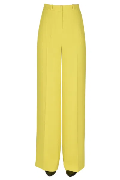 ELISABETTA FRANCHI CREPÈ WIDE LEG TROUSERS
