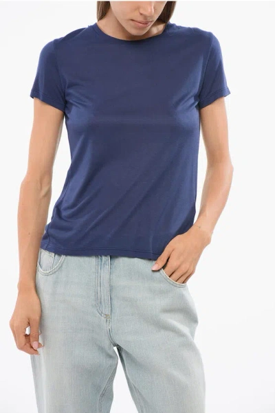 Elisabetta Franchi Crew Neck Monochrome T-shirt