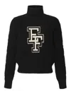 Elisabetta Franchi Roll-neck Wool Jumper In Black