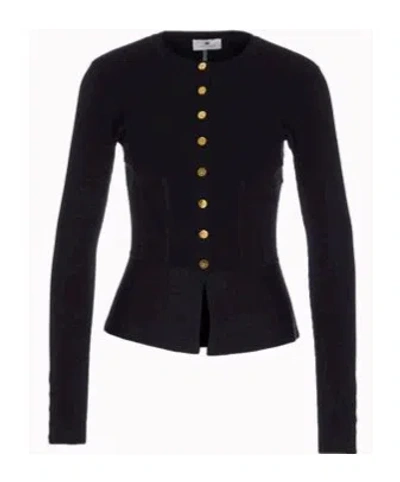 ELISABETTA FRANCHI ELISABETTA FRANCHI CREWNECK BUTTONED KNITTED CARDIGAN