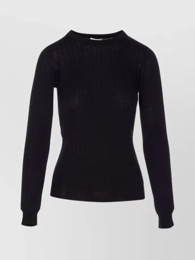 ELISABETTA FRANCHI CREWNECK KNITWEAR ALL-OVER PATTERN