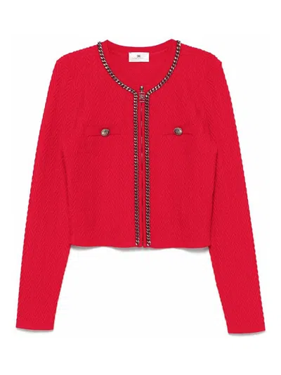 ELISABETTA FRANCHI SUÉTER CUELLO REDONDO - ROJO