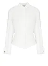 Elisabetta Franchi Crisp White Cotton Shirt With Tailored Silhouette In White