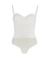Elisabetta Franchi Criss Cross-straps Bodysuit In Neutral