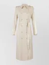 Elisabetta Franchi Croc-embossed Coat Featuring Belted Waist In White