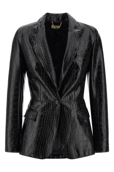 ELISABETTA FRANCHI CROC PRINT BLAZER