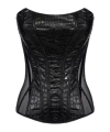 Elisabetta Franchi Crocodile-effect Corset Top