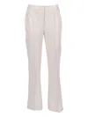 Elisabetta Franchi Crocodile-embossed Trousers In Neutral