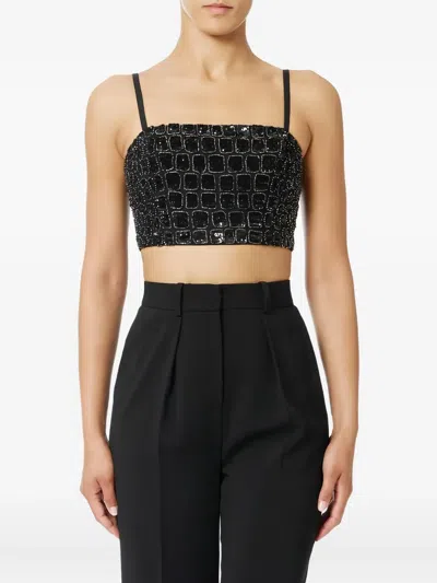 Elisabetta Franchi Crocodile-embroideries Top In Animal Print