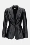Elisabetta Franchi Crocodile Print Blazer In Black