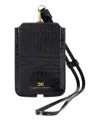 Elisabetta Franchi Crocodile-print Phone Case In Black