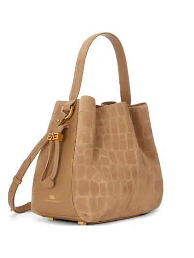 Elisabetta Franchi Crocodile-effect Tote Bag In Purple
