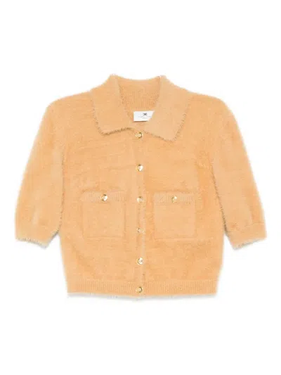 Elisabetta Franchi Cropped Cardigan In Neutral