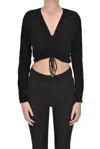 Elisabetta Franchi Woman Top Black Size 6 Viscose In Black