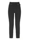 Elisabetta Franchi Cropped Crepe Pants With Flap Pockets In Black
