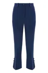 Elisabetta Franchi Cropped Flared Trousers In Blue