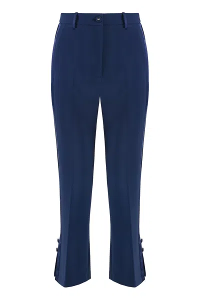 ELISABETTA FRANCHI CROPPED FLARED TROUSERS