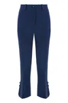 Elisabetta Franchi Cropped Flared Trousers In Blue