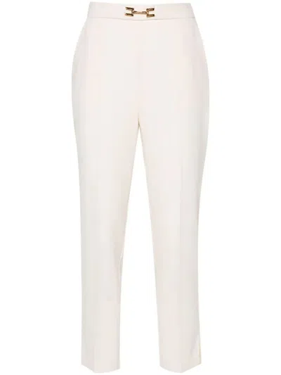 Elisabetta Franchi Cropped Pants In White