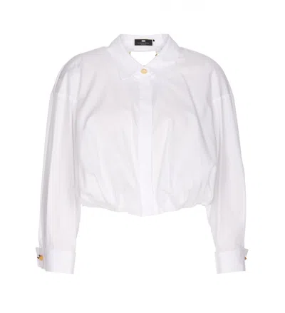 Elisabetta Franchi Cropped Shirt In White