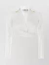 Elisabetta Franchi Cropped Shirt With Button And Collar Detail