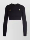 Elisabetta Franchi Top In Maglia Con Paillettes Nero In Black