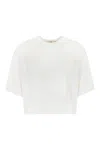 Elisabetta Franchi Cropped T-shirt With Embroidery
