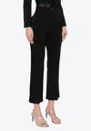 Elisabetta Franchi Cropped Tailored Pants In Black