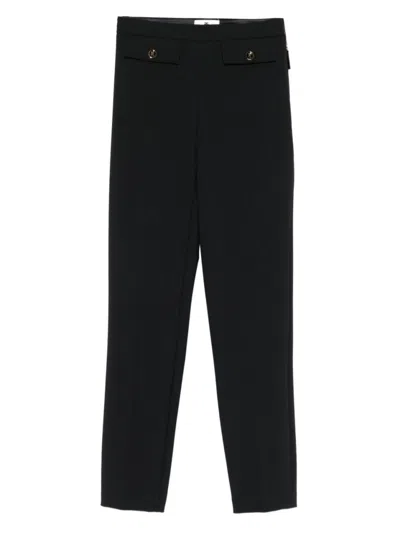 Elisabetta Franchi Cropped Tailored Trousers In Black