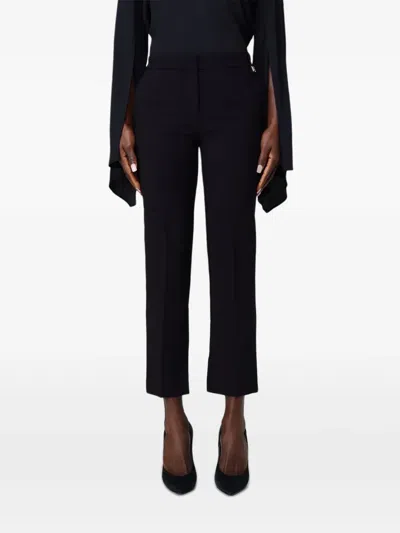 Elisabetta Franchi Cropped Tailored Trousers In Black